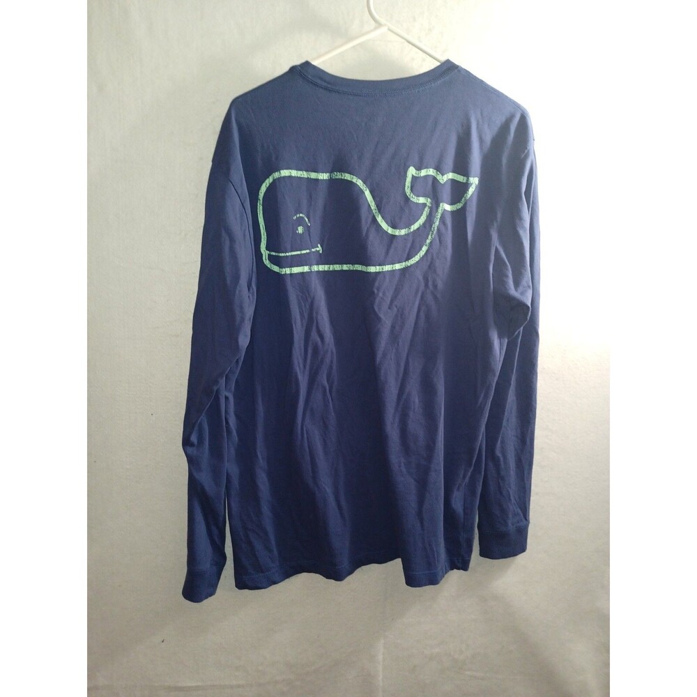 Vineyard Vines Polo Shirt Mens Size Medium  Blue Long Sleeve T-Shirt